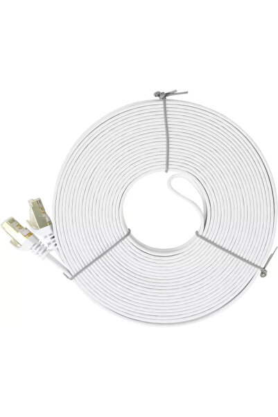 PNI Cablu de retea plat S/STP CAT7 U7150W 2 x RJ45 4 perechi de fire 32AWG cu...