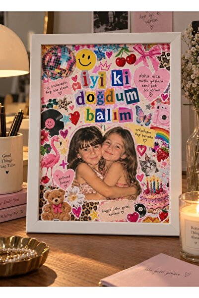 AY AN STUDYO Kız Arkadaş Doğum Günü Hediyesi Tasarım Tablo