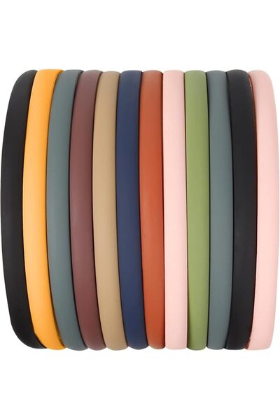 ALMEKAQUZ 5mm Ultra-Thin Women's Hair Ties, Pack of 12 Plastic HairTies with ...