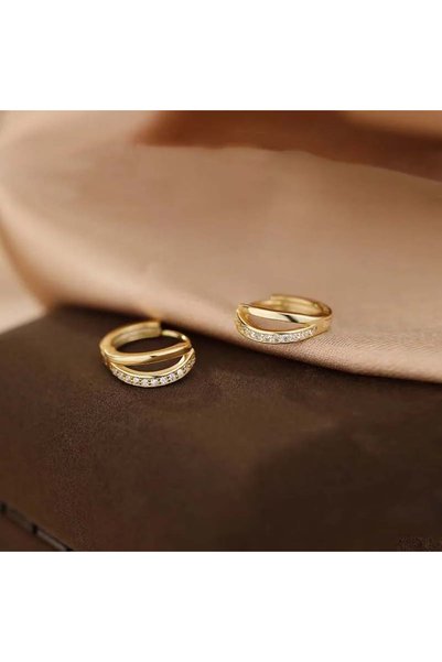 Choice Gold Fashion Silver Color Round Hoop Earrings For Women Girls Exquisit...