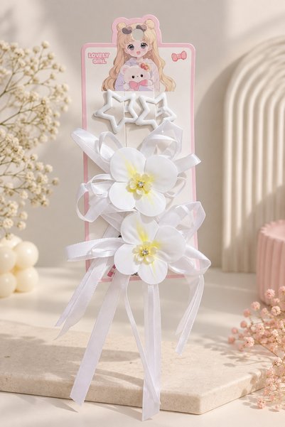 EliraToka SET DE CLEME MODEL ORTANCA CU PANGILĂ PENTRU FETE-BEBE, 4 BUCĂȚI, 2...