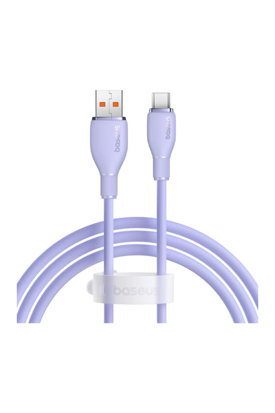 Baseus Pudding Hızlı Şarj Özellikli Type-C Kablo 100W 1.2 Metre Mor