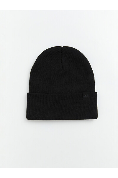 LC Waikiki Nevavm Farkıyla Lcw Accessories Black Knitwear Plain Men's Beanie