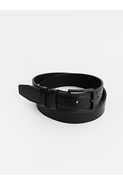 LC Waikiki Lcw Accessories Black Plain Men's Belt with Nevavm Difference