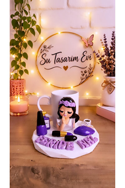sutasarimevi Kişiye Özel kahve fincanı ve Sunum Tabağı Seti – Doğum Günü, Hed...