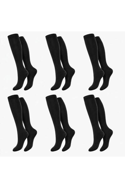 Generic Brand Women's 6-Piece Mother Massage Sole Knee Socks 80 Denier Flexib...