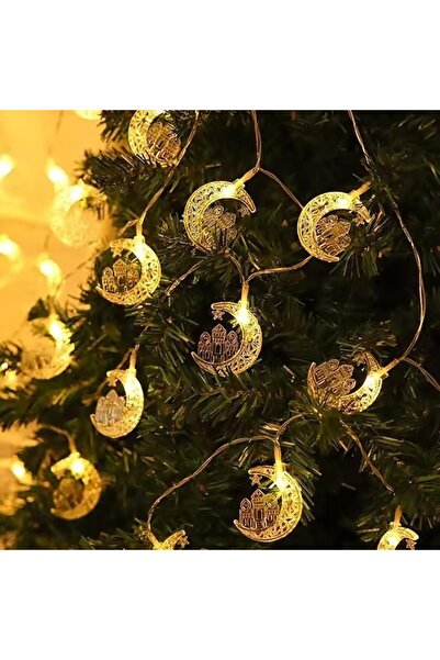 GENERAL أضواء زينة رمضان 20 LED بطول 3 أمتار، أضواء عيد مبارك معلقة على شكل ن...