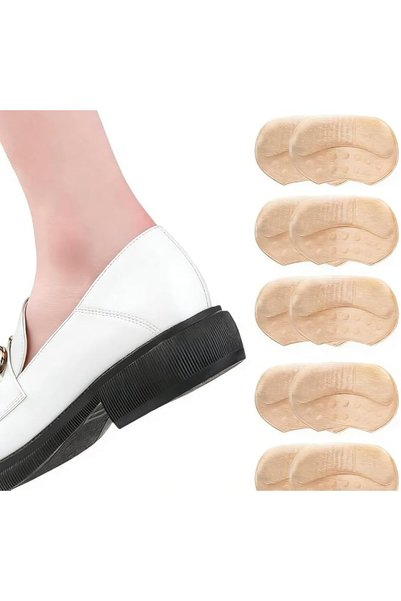 Axylar 5 Pairs Memory Foam Heel Cushions Inserts for Women – Beige Shoe Heel ...