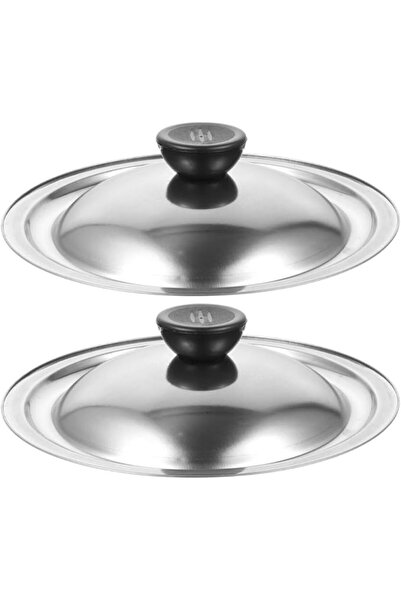 Baluue 2pcs Stainless Steel Cooking Pot Lids Mini Pan Covers High Temperature...