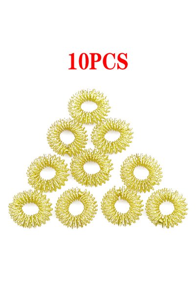 Choice 10pcs Gold 10/20pcs Hot Sale Finger Massage Ring Stainless Steel Relie...