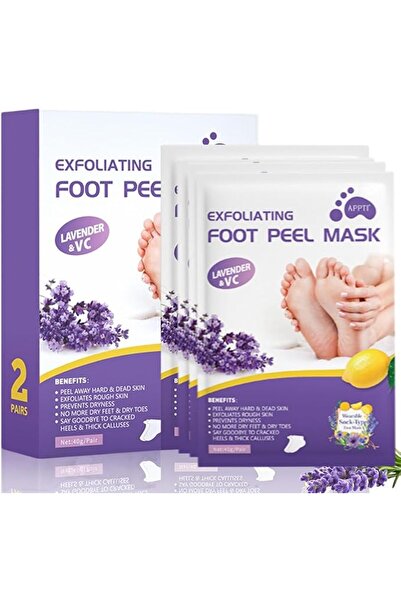 SKY TOUCH SKY-TOUCH 4 Packs Lavender Exfoliating Foot Mask, Moisturizing, Cal...