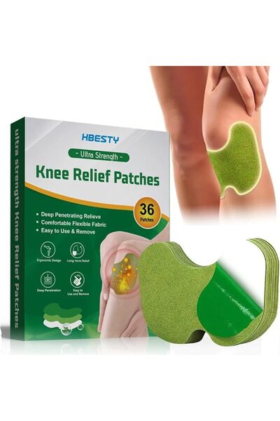 Yelajoy 36Pcs Knee Patches,Wormwood Extract Sticker 12-Hour Heat Patches of J...