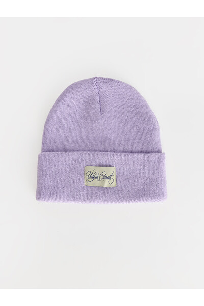 LC Waikiki Nevavm Farkıyla Lila Knitwear Embroidered Women's Beanie