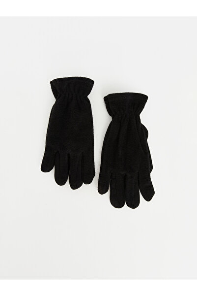 LC Waikiki Nevavm Black Faux Leather Plain Men's Gloves with a Difference