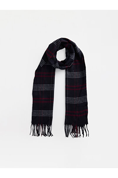 LC Waikiki Nevavm Farkıyla Lcw Accessories Navy Blue Plaid Men's Scarf