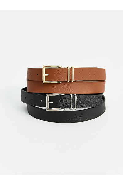 LC Waikiki Lcw Accessories Black Plain Women's Belt with Nevavm Difference