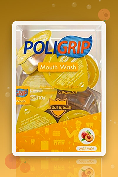 POLIGRIP Polojirub Oral Rinse Capsules with Peach