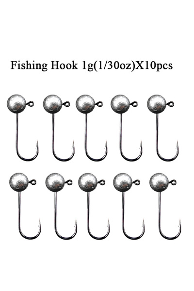 Choice 1g 10pcs/lot Jig Head Fishing Hook 1g 2g 3.5g 5g 7g 10g Round Ball Jig...