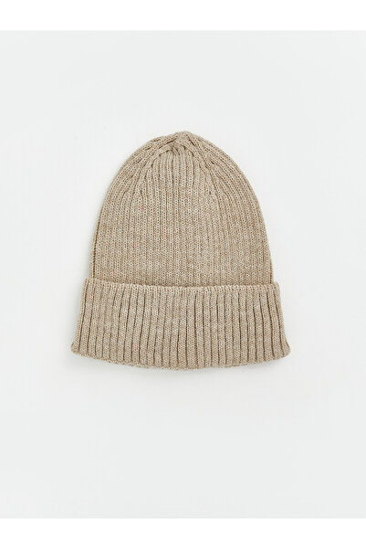LC Waikiki Nevavm Farkıyla Lcw Accessories Beige Knitwear Plain Men's Beanie