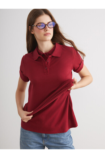 LC Waikiki Alita City Farkıyla Xside Bordo Pike Plain Standard & Regular Shor...