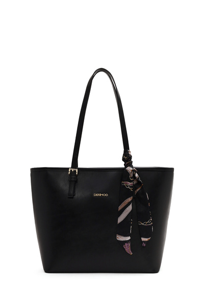 Derimod Women's Black Shoulder Bag with Accessories Wb500002Sv