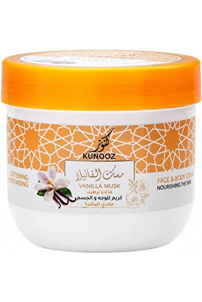 KUNOOZ كريم الفانيليا والمسك للوجه والجسم 200 مل