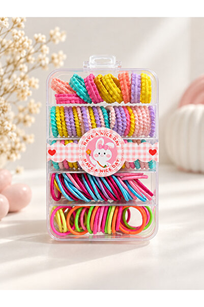 EliraToka Baby Girls' Boxed Mini Elastic Bands with Mixed Braided Ends, Compa...