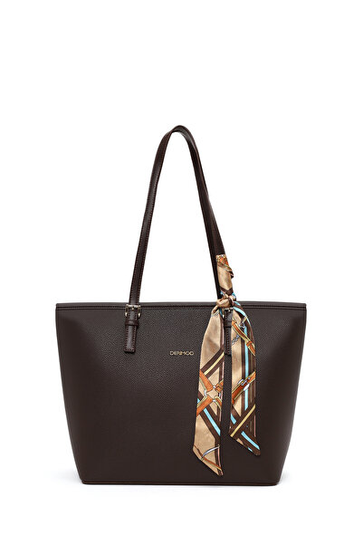 Derimod Women's Brown Shoulder Bag with Accessories Wb500002Sf