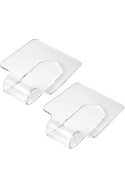 SWIUKPHE Handheld Makeup Mixing Palette, 2 Pcs Transparent Hand Tray for Mixi...