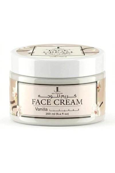 JAN LONDON Vanilla Face Cream 250ml – Deep Hydrating Moisturiser for Dry & Se...