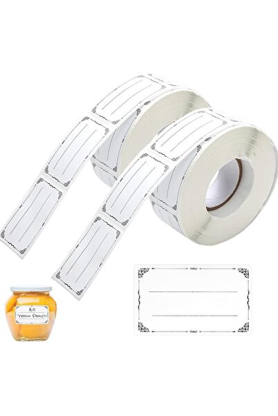 Generic 2 Rolls Food Storage Labels, 1200 Pcs Black Stripe Removable Freezer ...