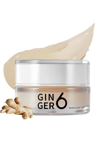Ginger6 كريم مائي نشط للوجه، 1.69fl. أونصة. - مرطب جل خفيف الوزن، خالٍ من الز...