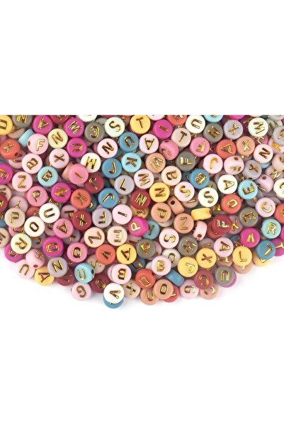 Tazweeq 1000 Pcs Colourful Letter Beads for Threading, 4 x 7 mm Acrylic Round...