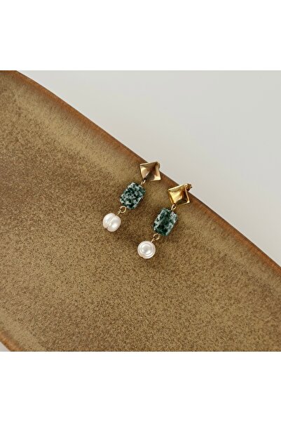 Vesce Atelier Jade Pearl Elegance Natural Stone Earrings