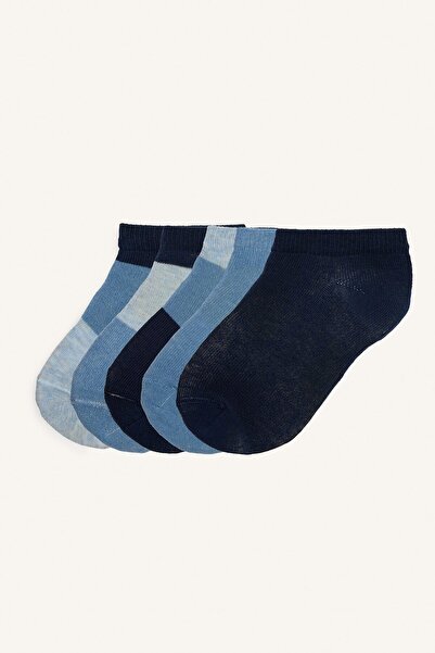 DeFacto 5-Pack Cotton Color Blocked Booties Socks for Boys I6819A8Ns