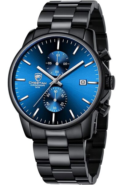 GOLDEN HOUR Fashionable Waterproof Watch Suitable for Business Men with Chron...