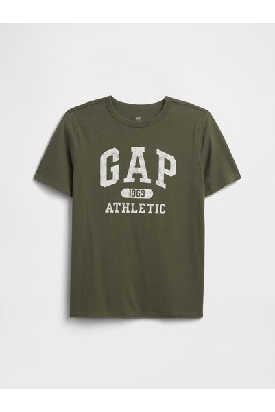 GAP Erkek Çocuk Haki Grafik T-Shirt