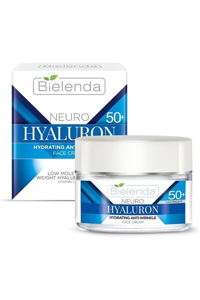 Bielenda كريم الوجه المرطب المضاد للتجاعيد NEURO +50 Hyaluron 50+ 50 مل - كري...