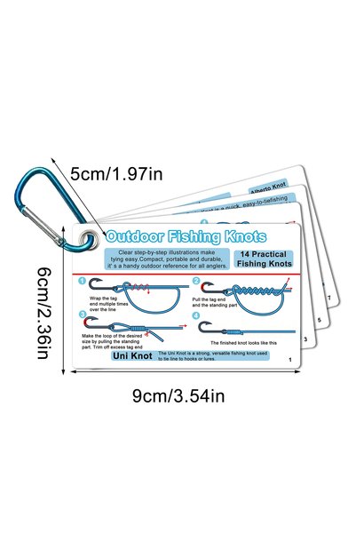 Choice 1SET 7PCS/SET Fishing Knot Guide Card Including 14 Easy-to-Tie Instruc...