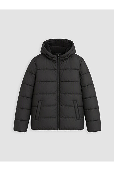 LC Waikiki Two Mt Shop Quality Black Hooded Boys' Inflatable Coat