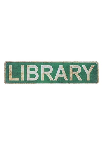 Generic Vintage Library Sign Tin Plaque Decorative Wall Art for Book Lovers I...