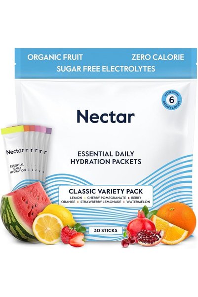 nectar حزم ترطيب نكتار - عبوات مسحوق الكتروليت - بدون سكر أو سعرات حرارية - ع...