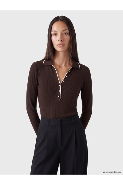 LC Waikiki Two Mt Shop Quality Lcw Everyday Brown Camisole Plain Super Skinny...