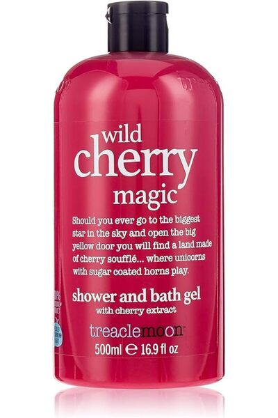 TREACLEMOON Wild Cherry Magic Bath and Shower Gel, 500ml | Enchanting Scent w...