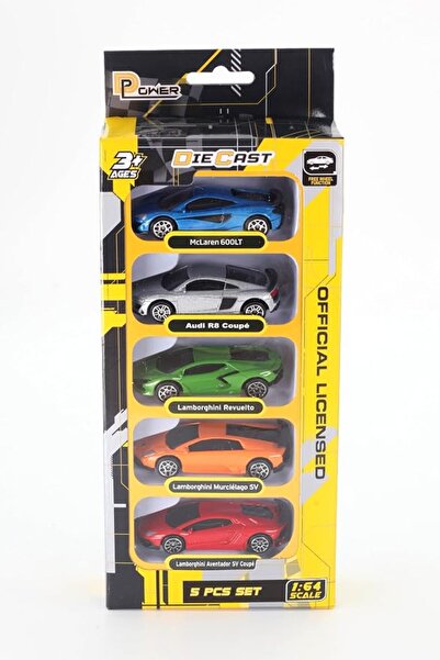 D-Power 1:64 Diecast Car Set – 5pc Licensed Collectible Models (McLaren 600LT...