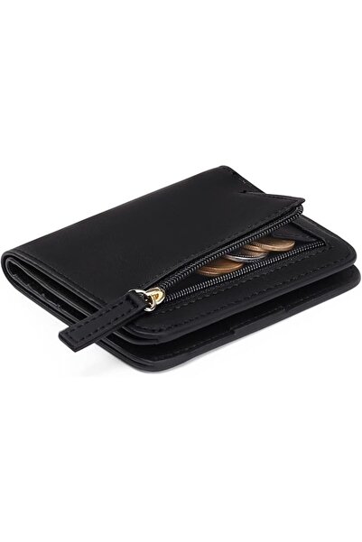 SWIUKPHE Slim RFID Leather Bi‑Fold Wallet for Women, Zipper Coin Pocket & ID ...