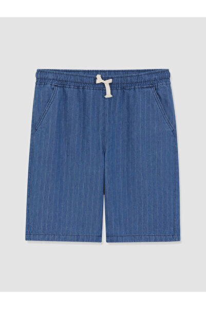 LC Waikiki Two Mt Shop Quality Lcw Kids Indigo Denim Striped Loose & Baggy Bo...