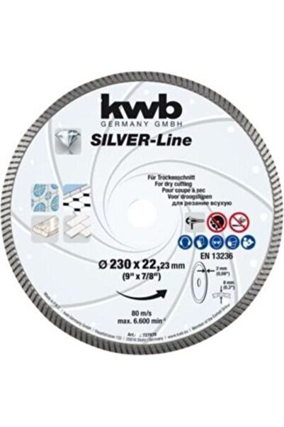 Kwb Disc diamantat pentru gresie portelanata KWB, 230 x 1.9 x 22.2 mm