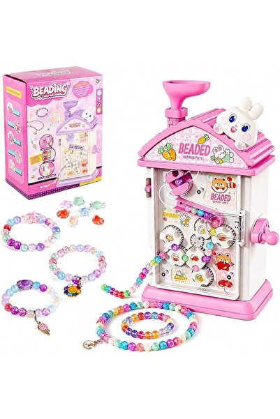 ANGJU 2-in-1 Beads Bracelet Maker Machine & Hand-Crank Bunny Toys, Charm Jewe...