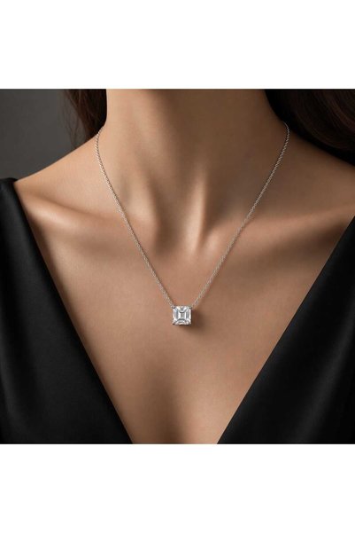 Rosaline - 925 Ayar Gümüş Zirkon Taşlı Kolye
